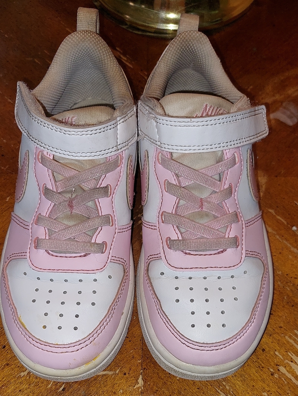 Nike Kids Pink & White Low-Top Athletic Sneakers